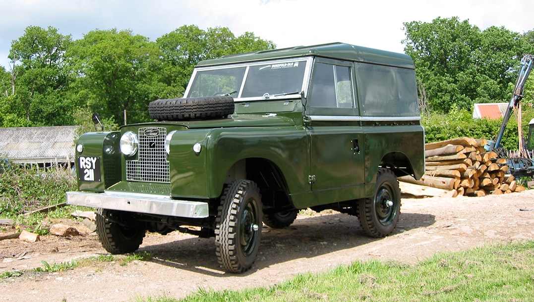 Dark Green Land Rover Series II