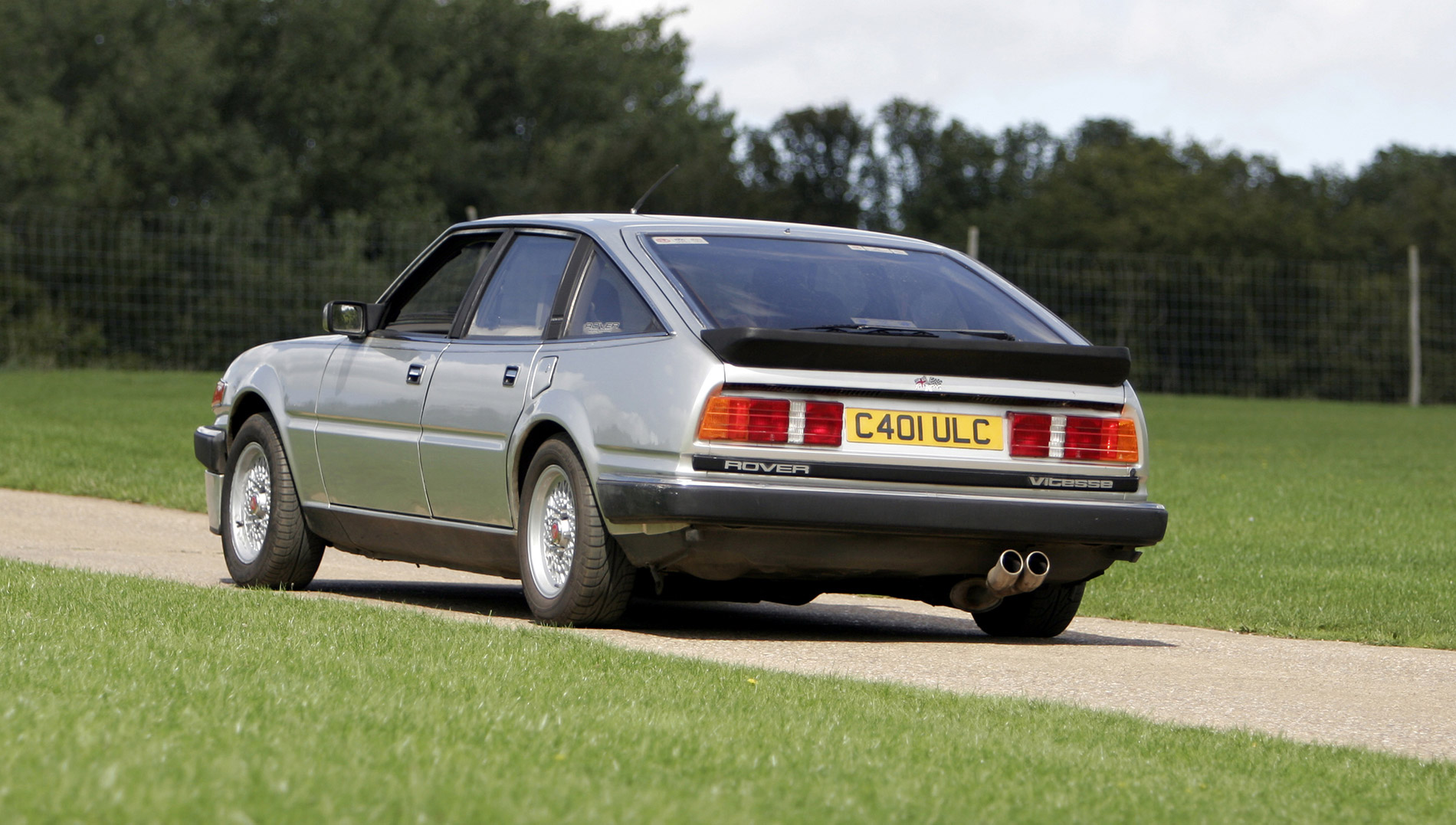 A photo of the iconic rear quarter of a Rover SD1