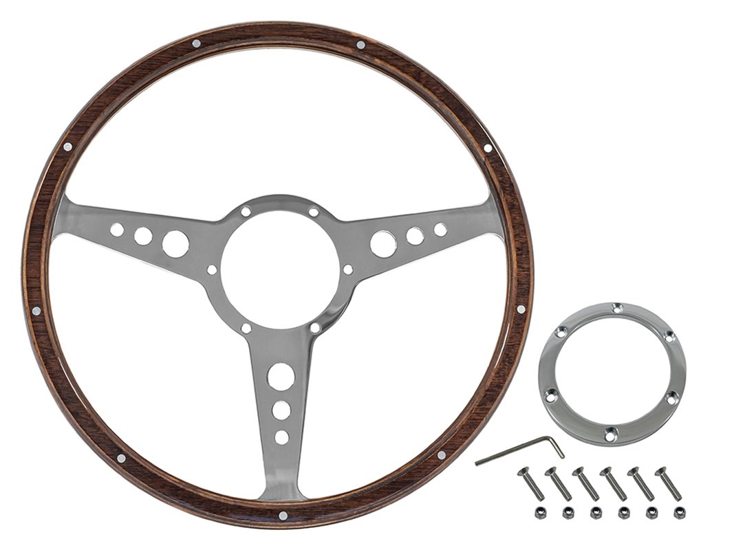 Steering Wheel - 15 Inch Riveted Wood Rim - DA3920 - Mountney | Rimmer Bros