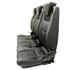 2nd Row Premium High Back 3 Seats Black Leather Twin White Stitch - EXT0103BLWS - Exmoor - 1