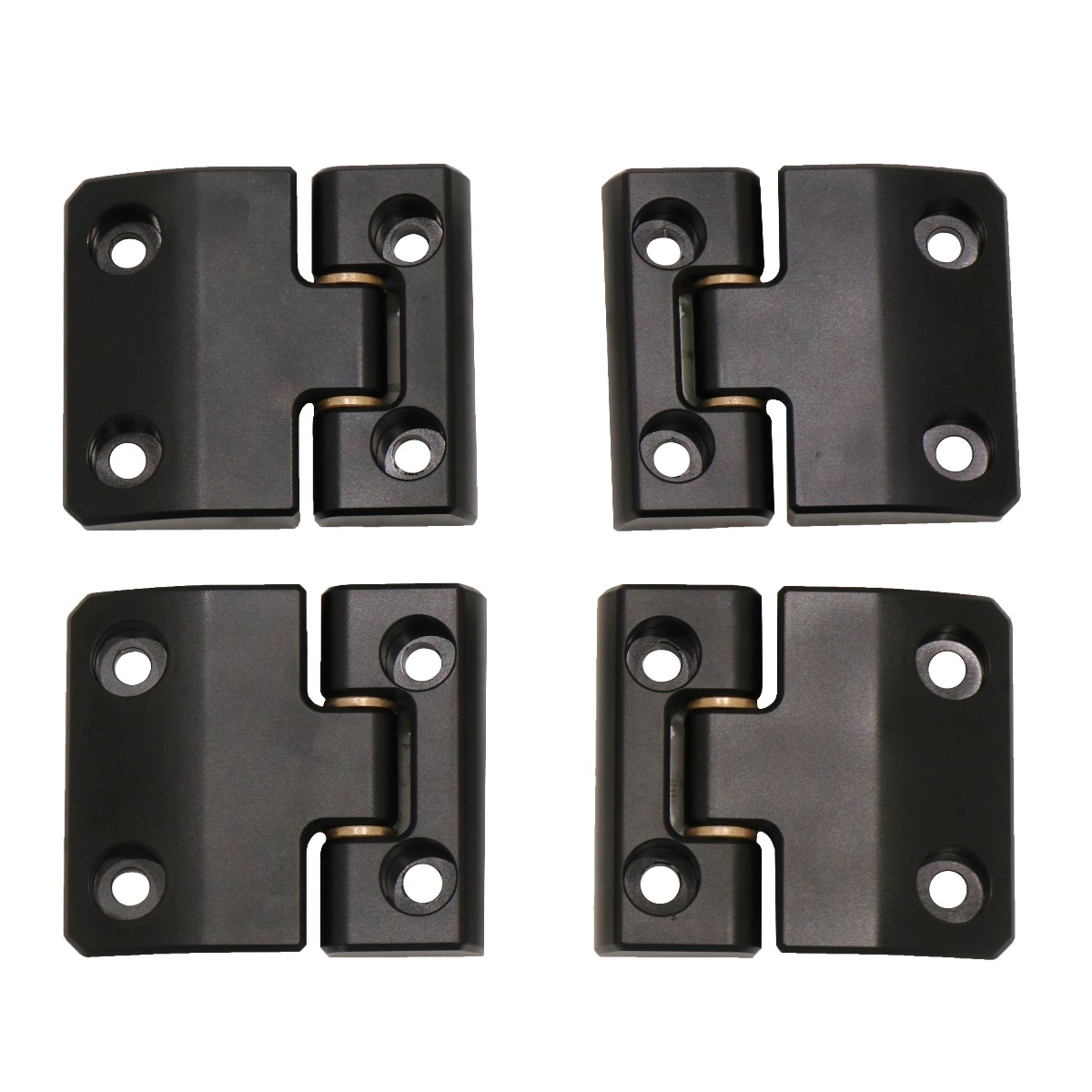Defender 110 2nd Row Door Hinge Set Black Billet Aluminium EXT01430