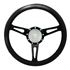 Steering Wheel with 36 Spline Williams Black Leather Silver Boss - EXT90060 - Exmoor - 1