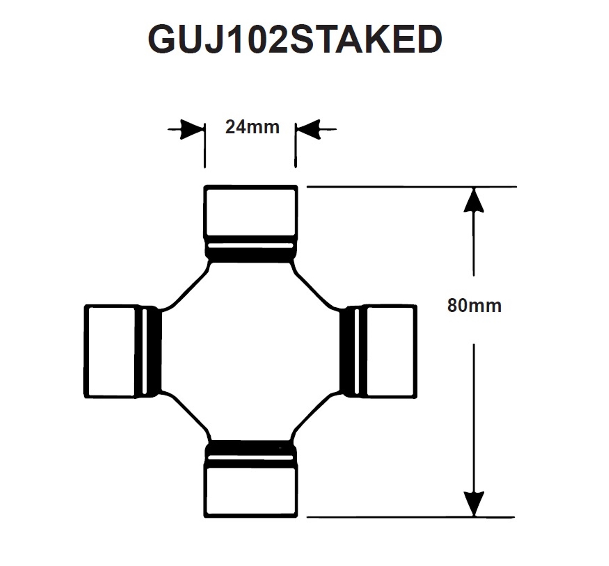 Universal Joint Staked Type GUJ102STAKED Rimmer Bros