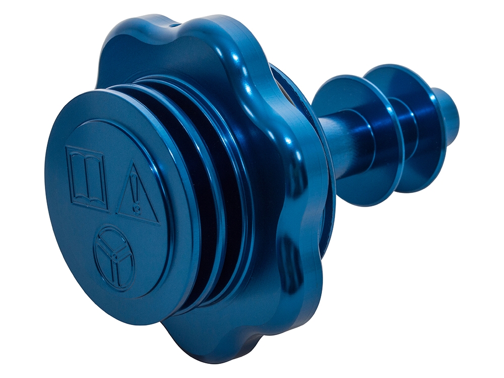 Power Steering Cap Alloy Blue Fins Defender NTC2723BLUEFINS