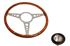 Moto-Lita Steering Wheel & Boss - 15 inch Wood - Fixed Column - Original Horn - Flat - Thick Grip - RW3197TG - 1