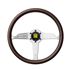 Steering Wheel - Grand Prix Mahogany Wood/Silver Spoke 350mm - RX2458 - MOMO - 1