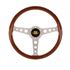 Steering Wheel - Indy Heritage Mahogany Wood/Silver Spoke 350mm - RX2460 - MOMO - 1