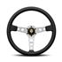 Steering Wheel - Prototipo Silver Spoke/Black Leather 370mm - RX2465 - MOMO - 1