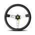 Steering Wheel - Prototipo Heritage Slvr Spoke/Black Leather 350mm - RX2468 - MOMO - 1
