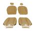 Triumph TR6 Leather Faced Seat Cover Kit and Head Rest Covers for 2 Seats - Biscuit - RR1049BISCUITLEATH - 1