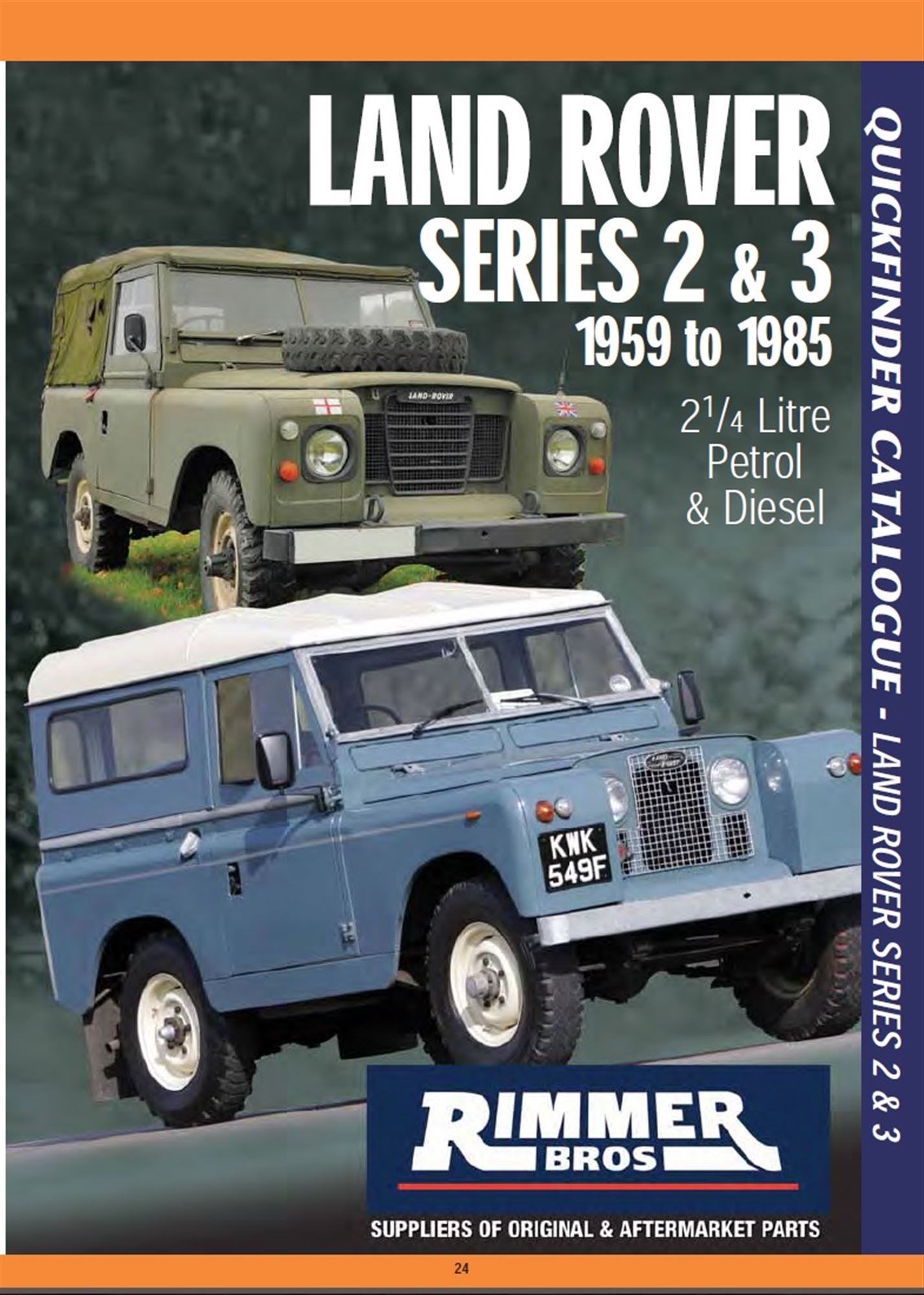 Rimmer Bros Land Rover Series 2 and 3 Quickfinder Catalogue