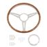 Steering Wheel 15" Wood Dished with Slots - Thick Grip - MK315DSTG  - Moto-Lita - 1