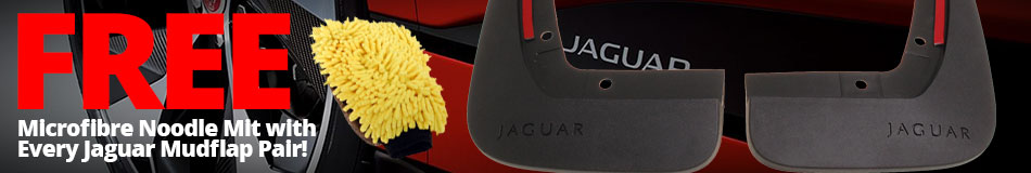 Get a FREE Microfibre Noodle Mit with Every Jaguar Mudflap Pair