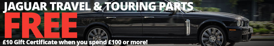 Free £10 Gift Certificate when you spend £100 or more on Jaguar Travel & Touring Parts