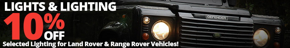 10% off Lighting for Land Rover & Range Rover Vehicles