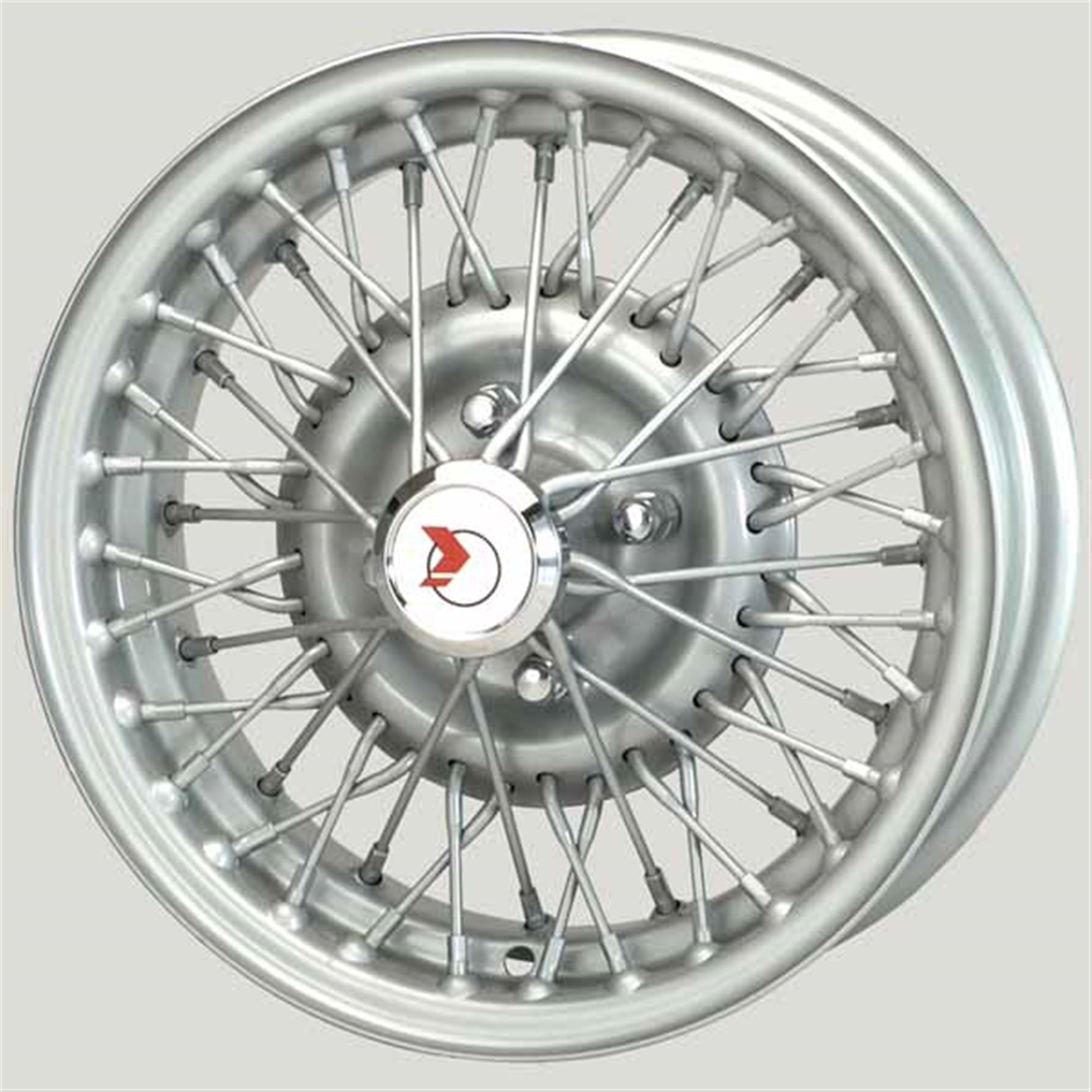 Wire Wheel Bolton Tube Type 4.5J x 13" Silver Painted 48 Spoke