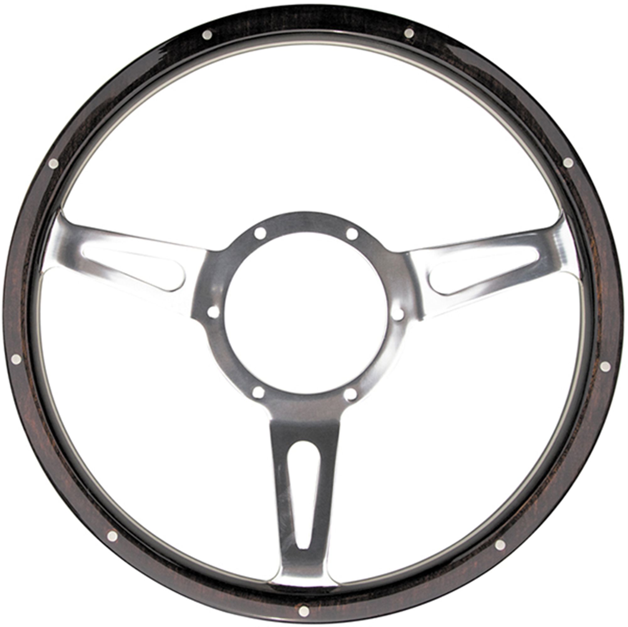 Mountney Classic Riveted Dark Wood Rim Steering Wheel 14" - 43SPCWD ...