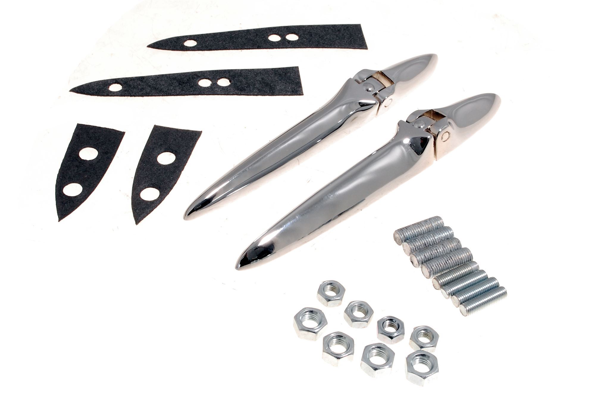 Boot Hinges Chromed TR2/3 Pair 6500234 Rimmer Bros