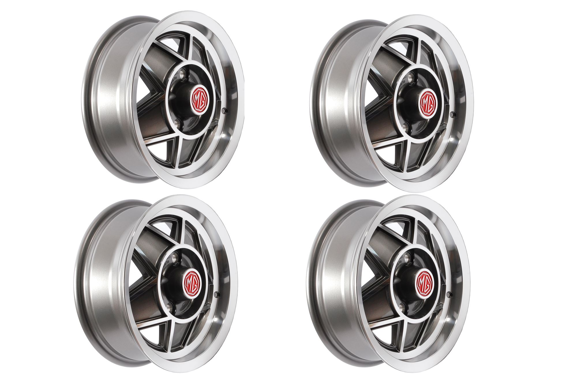 Alloy Road Wheel Kit - 5 Spoke LE - Dark Grey/Silver - Set of 4 - 5J x ...