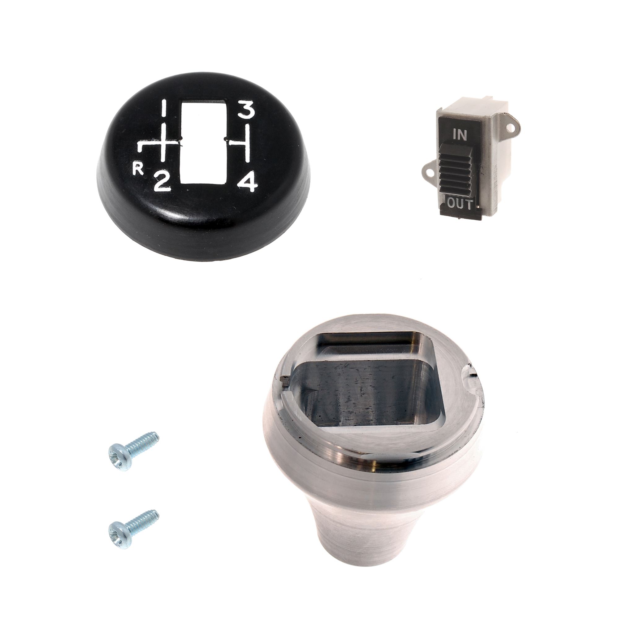 Gear Lever Knob Assembly inc. Overdrive Switch Remanufactured Alloy