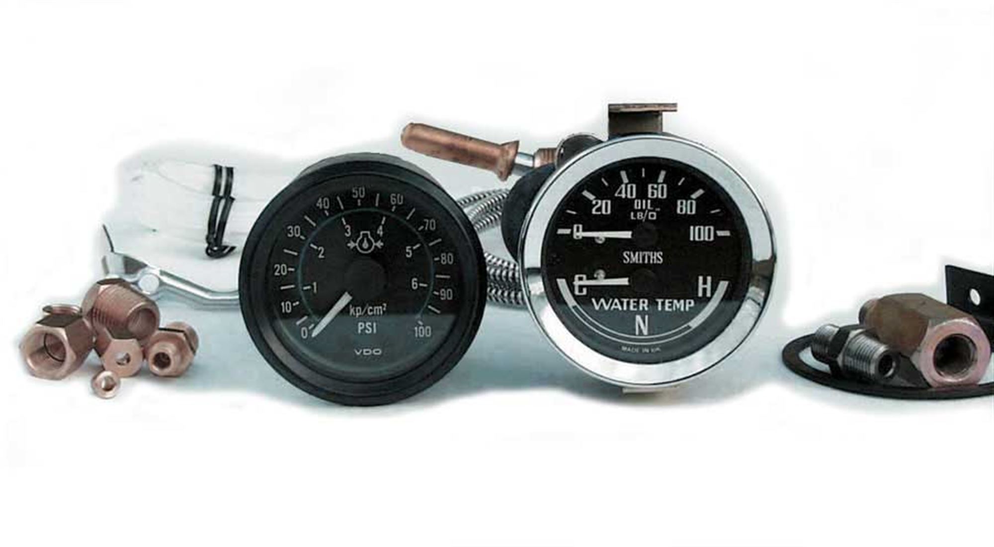Triumph Spitfire Oil Pressure and Water Temperature Gauges