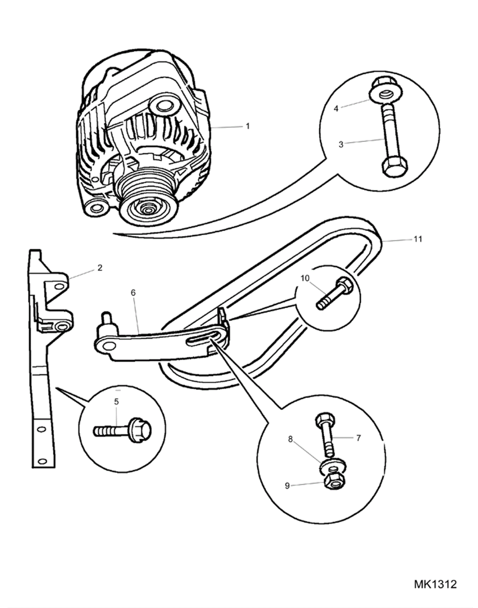 Metro Alternator 1100/1400 Multipoint Injection (8 Valve)