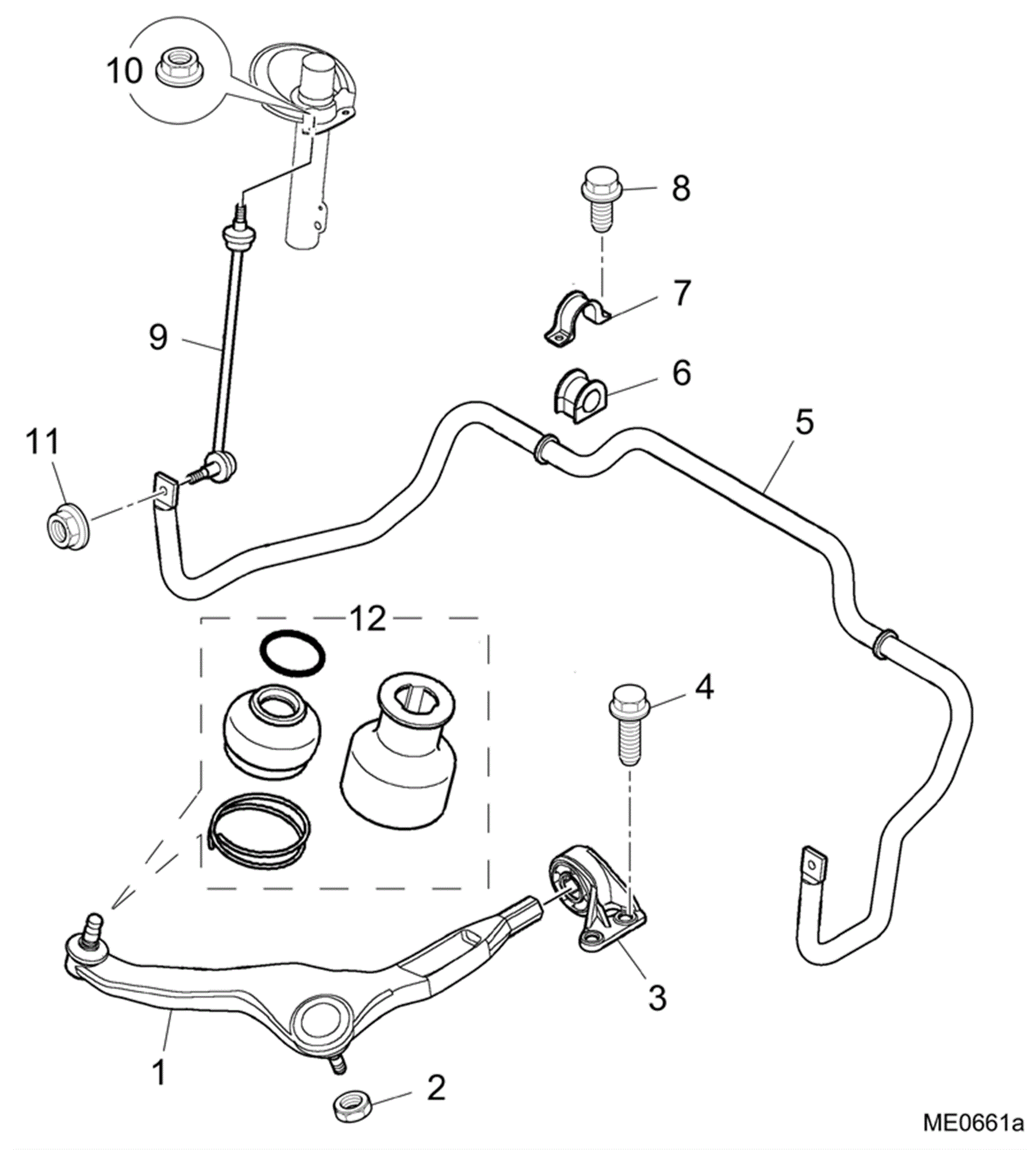 Rover 75/MG ZT Front Anti Roll Bar, Lower Arm Rimmer Bros