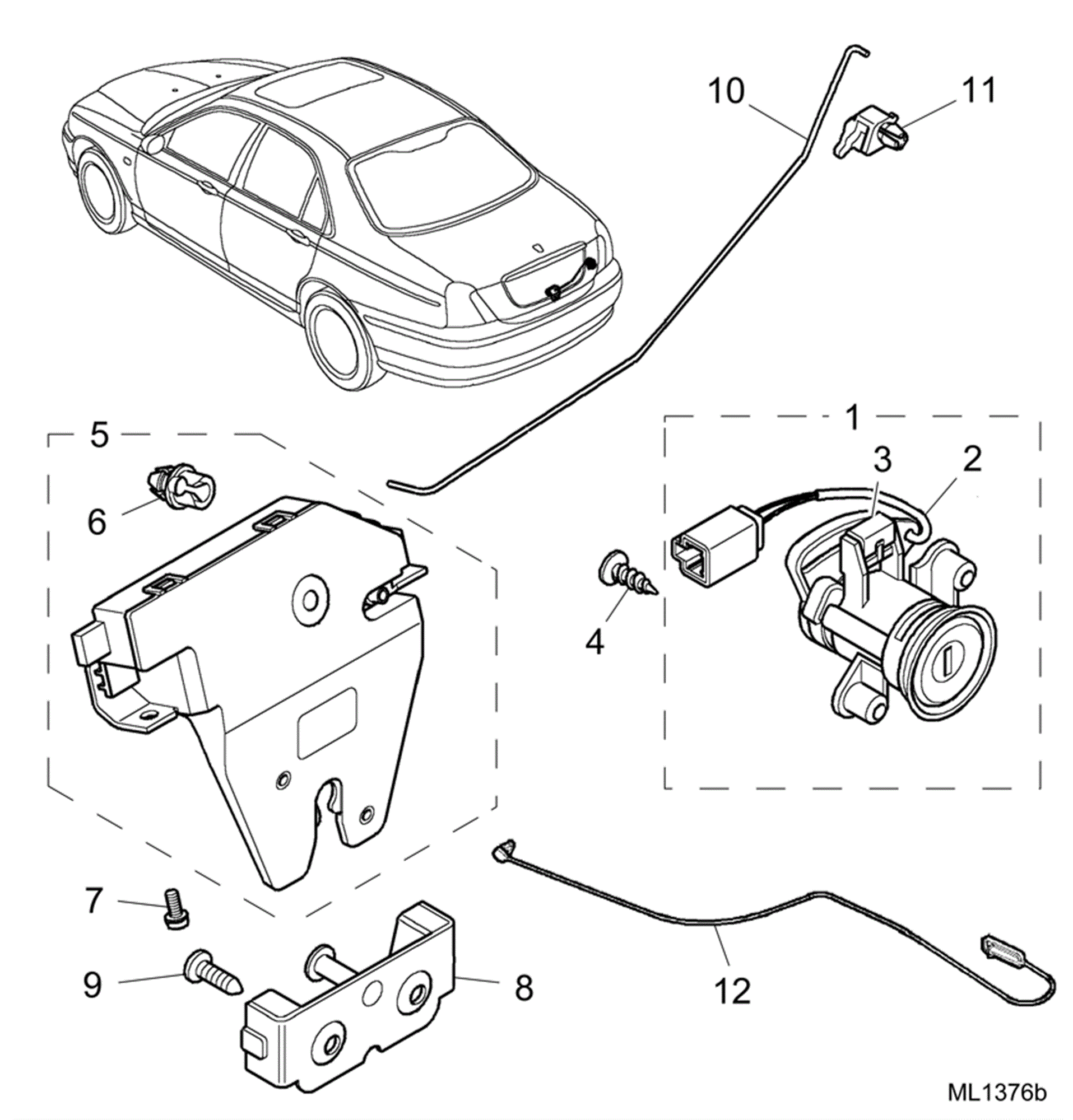 Rover 75/MG ZT Trunk Lid Lock and Latch Rimmer Bros