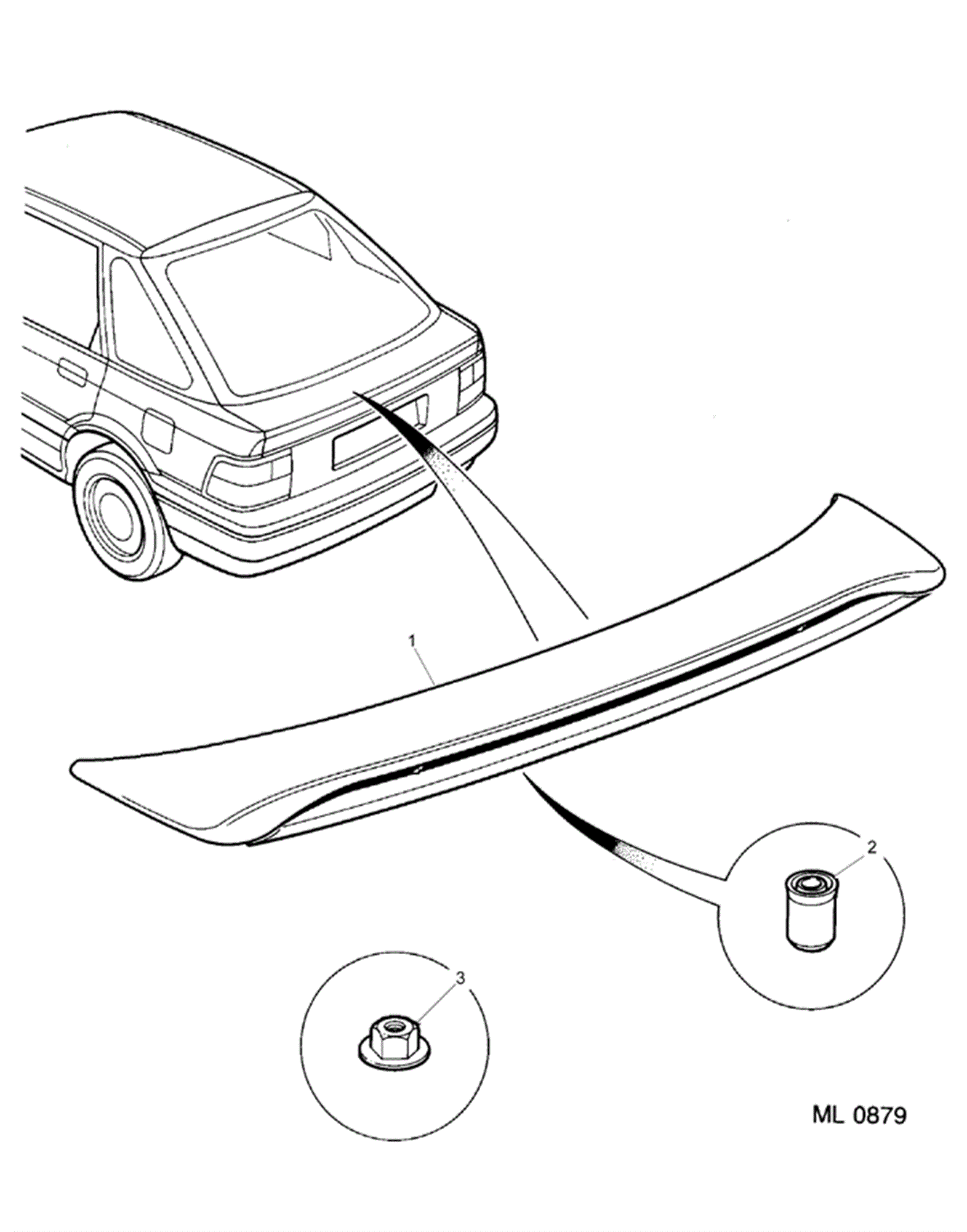 Rover 200/400 to 95 Rear Spoiler - 1600 DOHC & 2000 3 Door