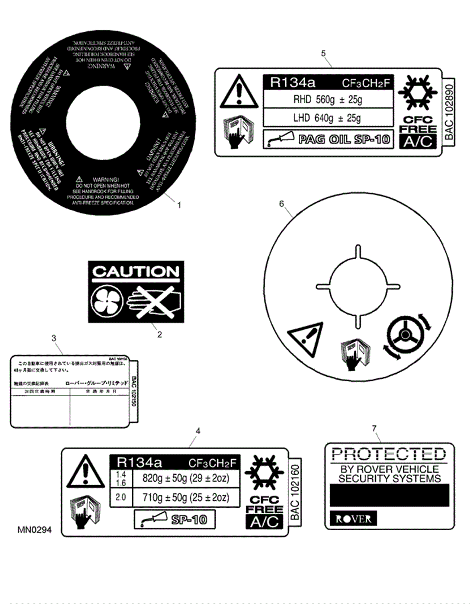 Label The Rover Rover 200 Coupe/Cabriolet and 400 Tourer Labels | Rimmer Bros