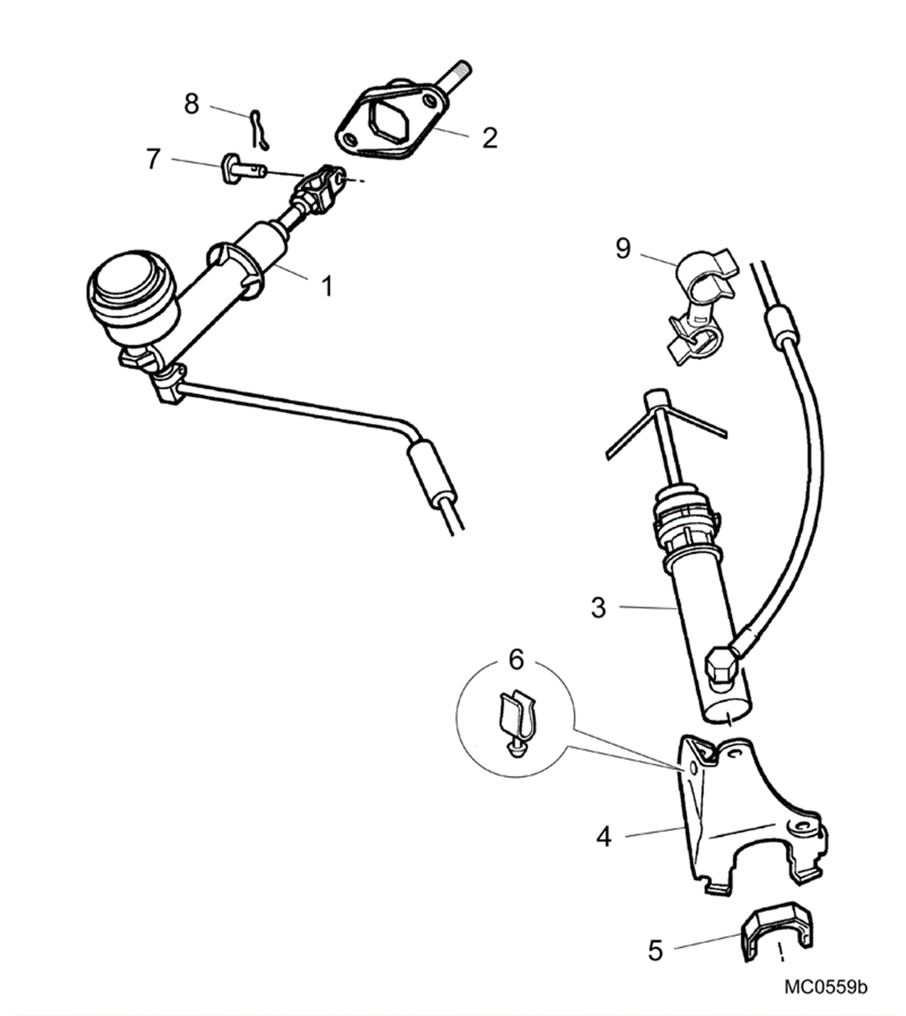 Rover 400/45/MG ZS Master Cylinder, Slave Cylinder 2000 Diesel
