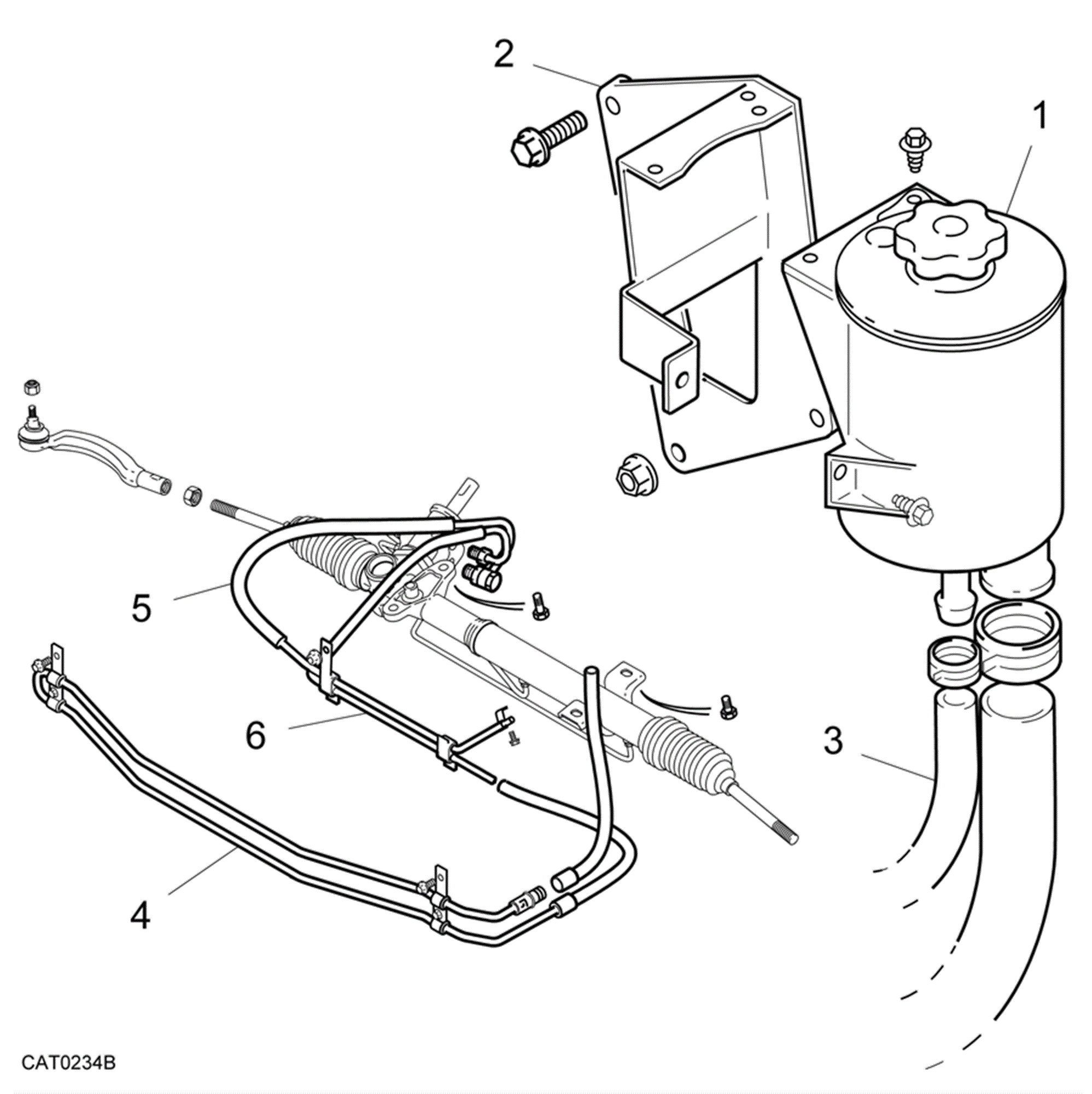 Power Steering Pipes, Hoses and Reservior