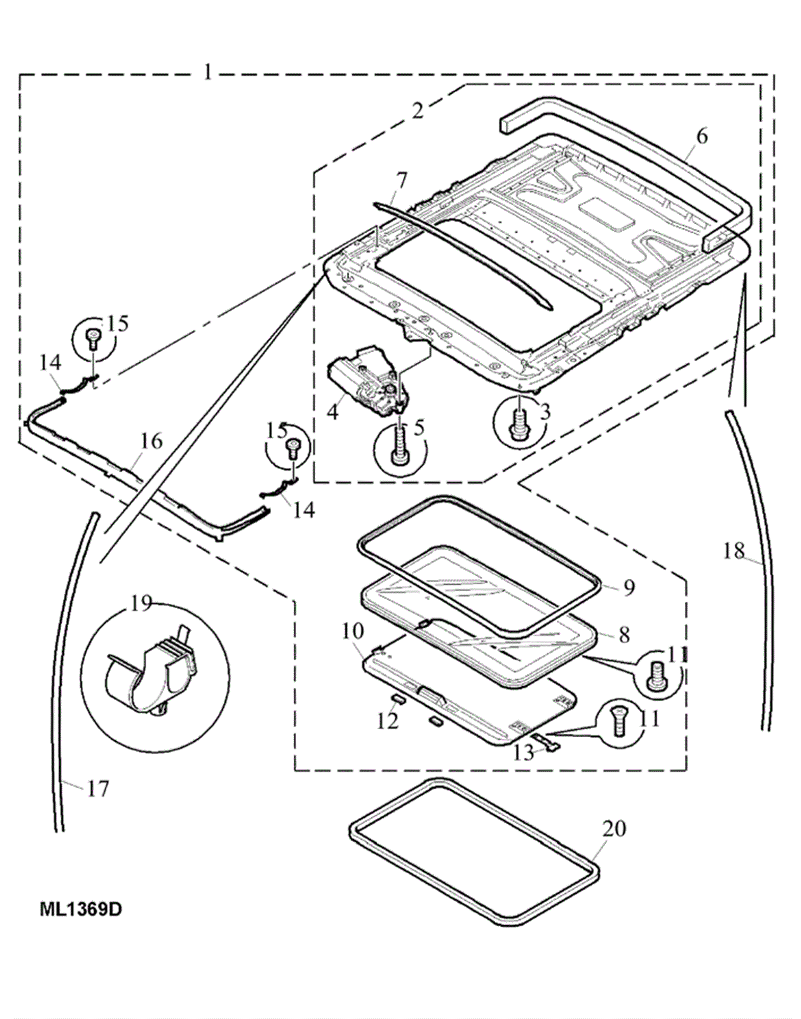 Rover 75 V8/MG ZT260 Sunroof Assembly Rimmer Bros