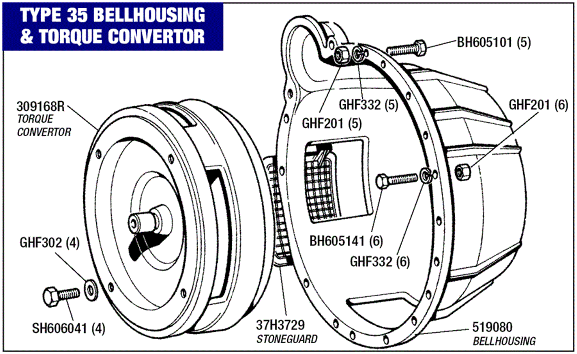 Triumph Stag Bell Housing and Torque Convertor (Type 35)
