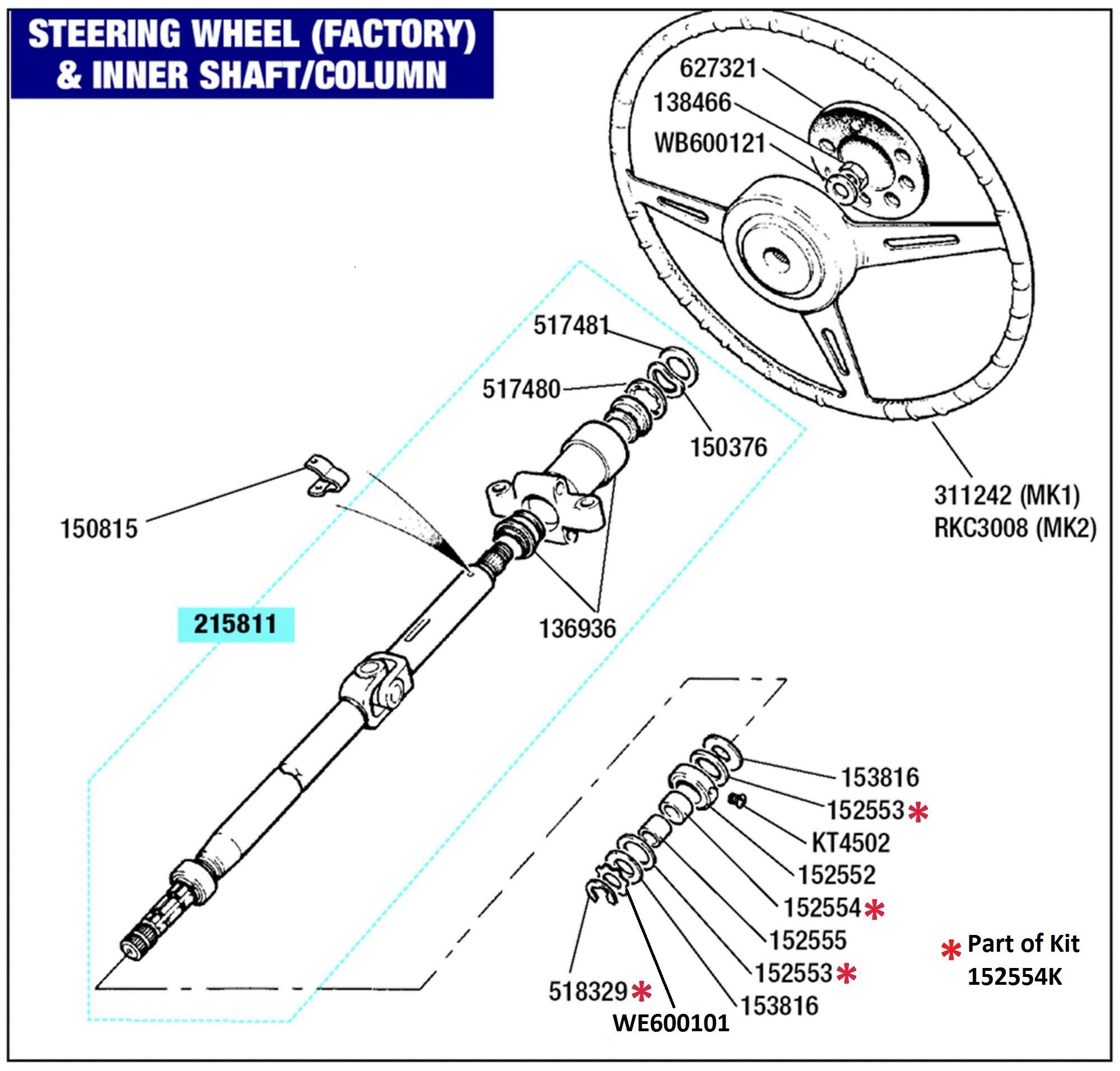 Steering Wheel (Factory) and Inner Shaft/Column