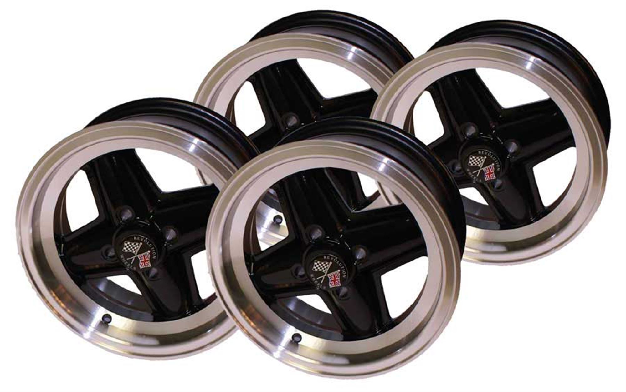 Triumph GT6 Revolution Alloy Wheels 4 Spoke Rimmer Bros