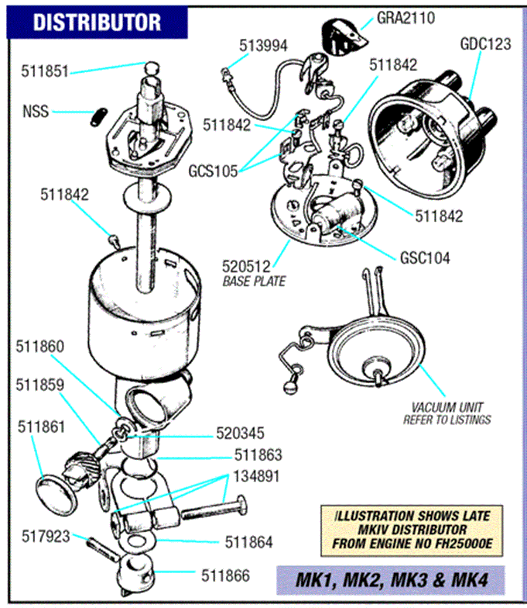 Triumph Spitfire Distributor Mk1, Mk2, Mk3 & MkIV