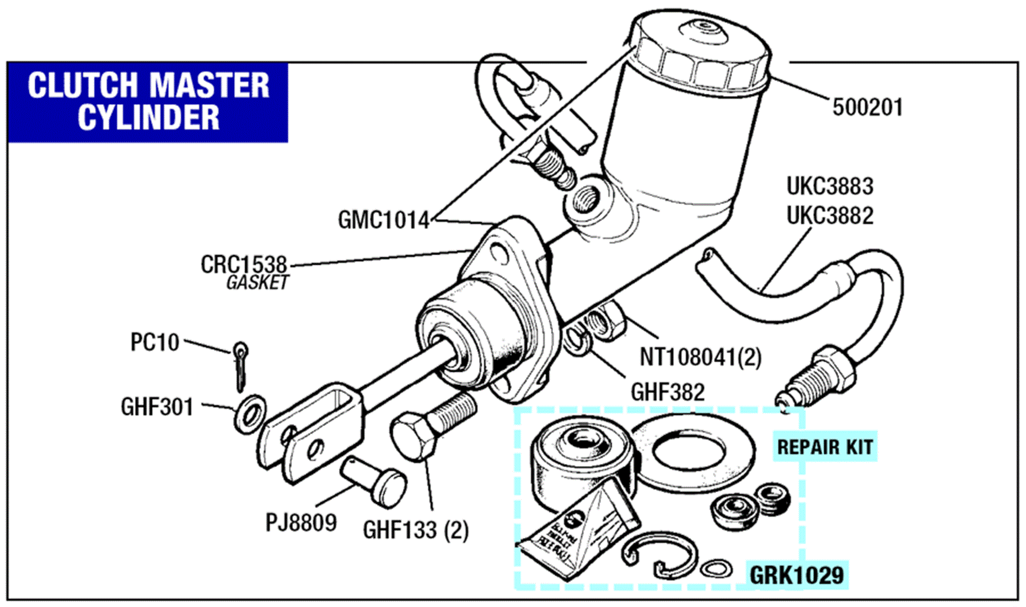 Triumph TR7 Clutch Master Cylinder Rimmer Bros