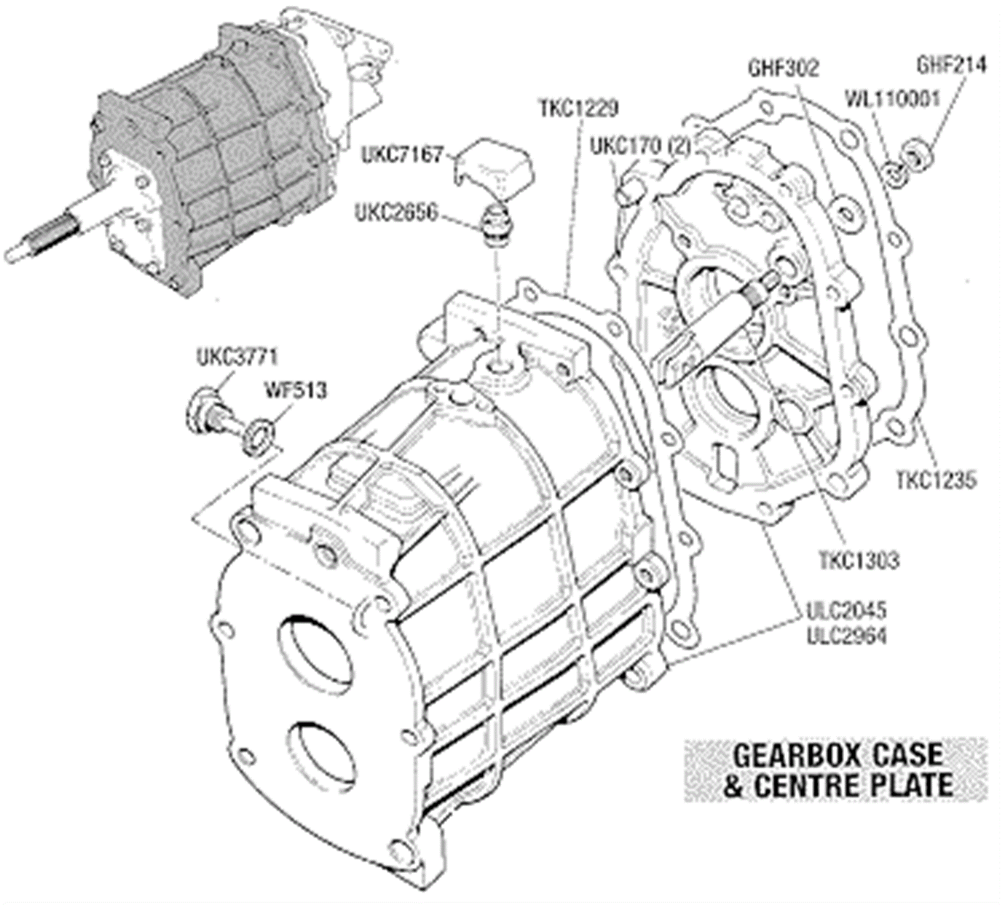 Triumph TR7 Gearbox Case and Centre Plate Rimmer Bros