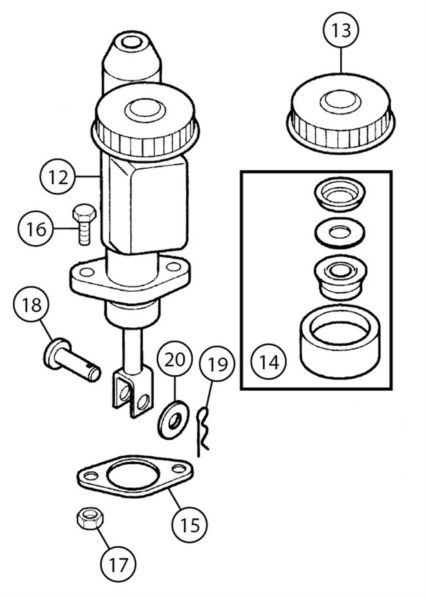 MGF and MG TF Clutch Master Cylinder Rimmer Bros