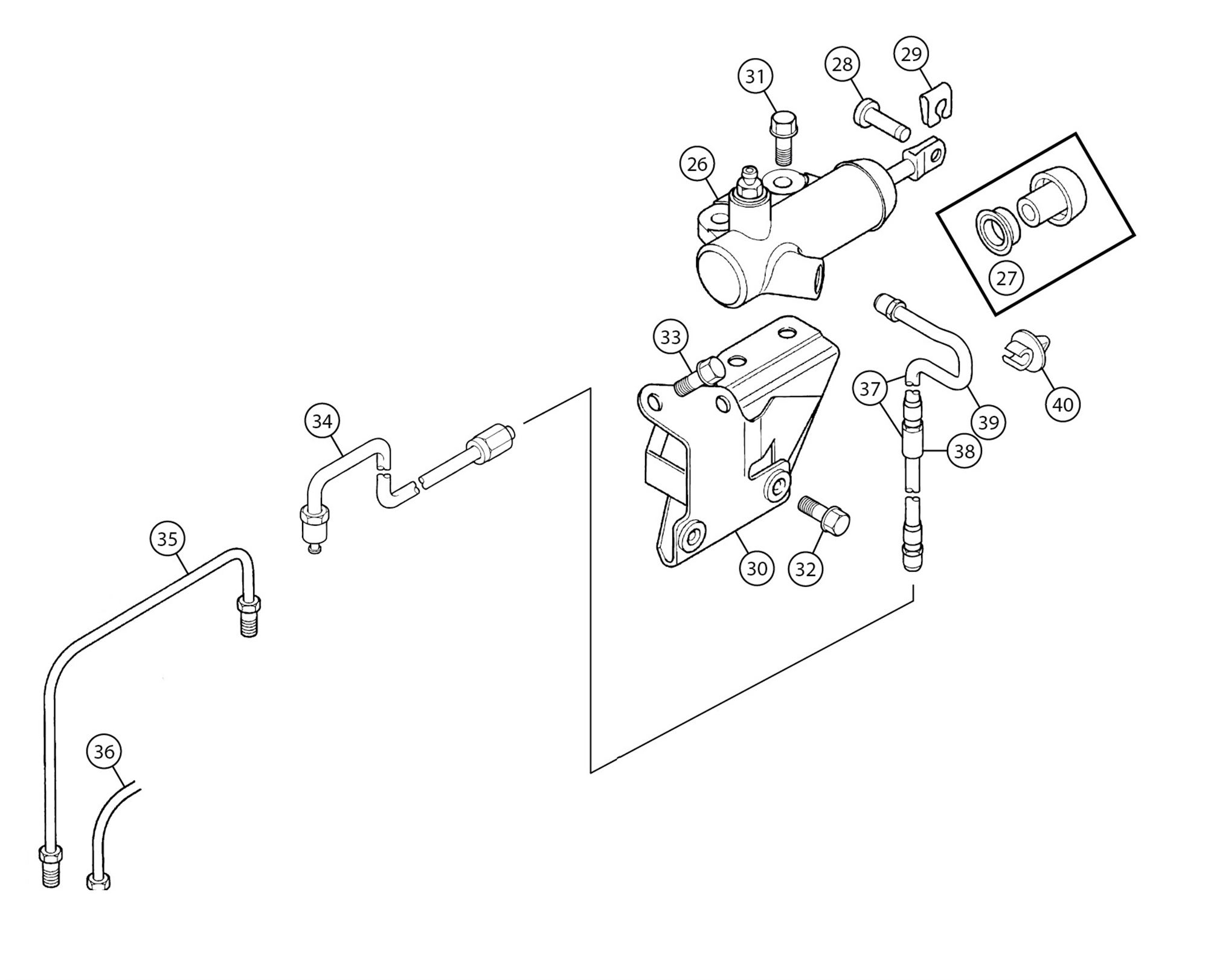 MGF & MG TF Clutch Slave Cylinder, Pipes & Hoses