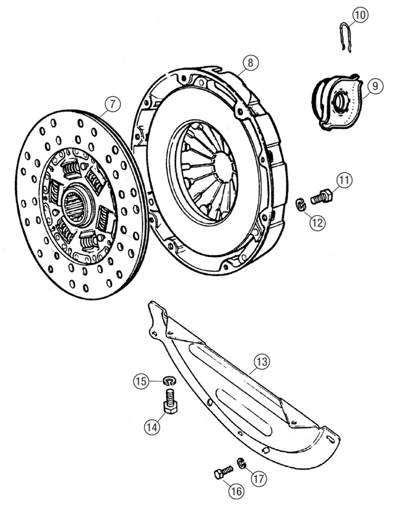 MGB Clutch Assembly V8 Rimmer Bros