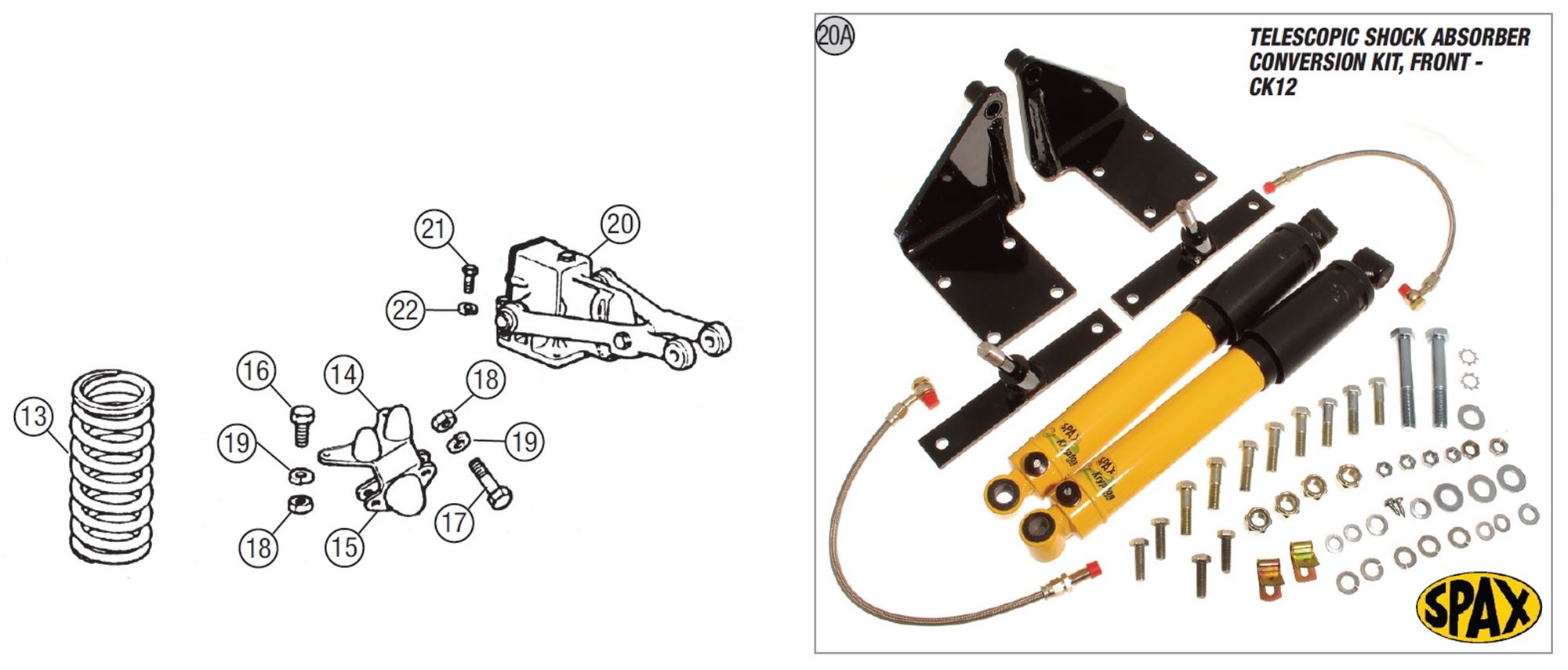 MGB Road Springs & Shock Absorbers Front Rimmer Bros