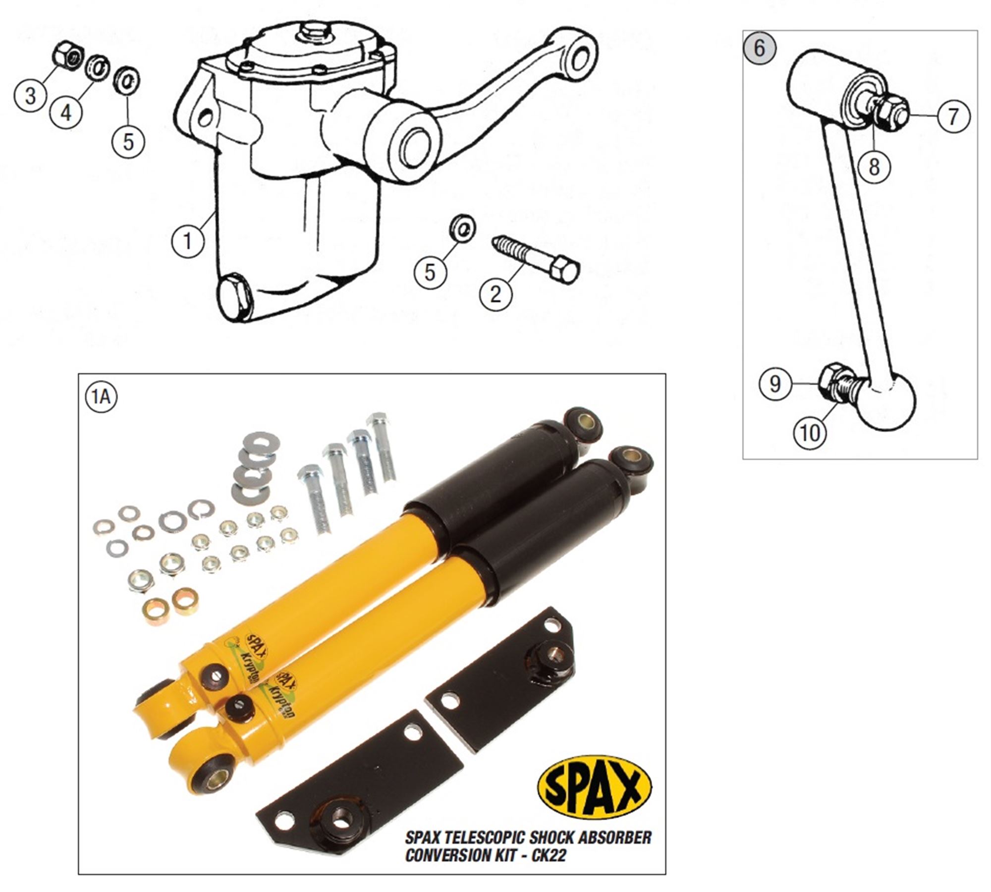 MGB Shock Absorbers Rear Rimmer Bros