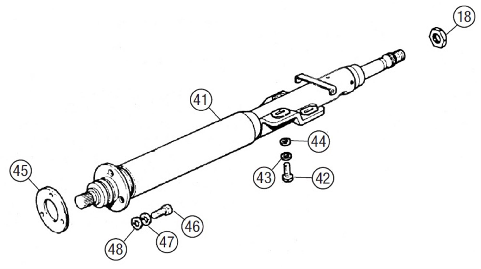 MGB Steering Column Collapsible 4 Cylinder Rubber Bumper