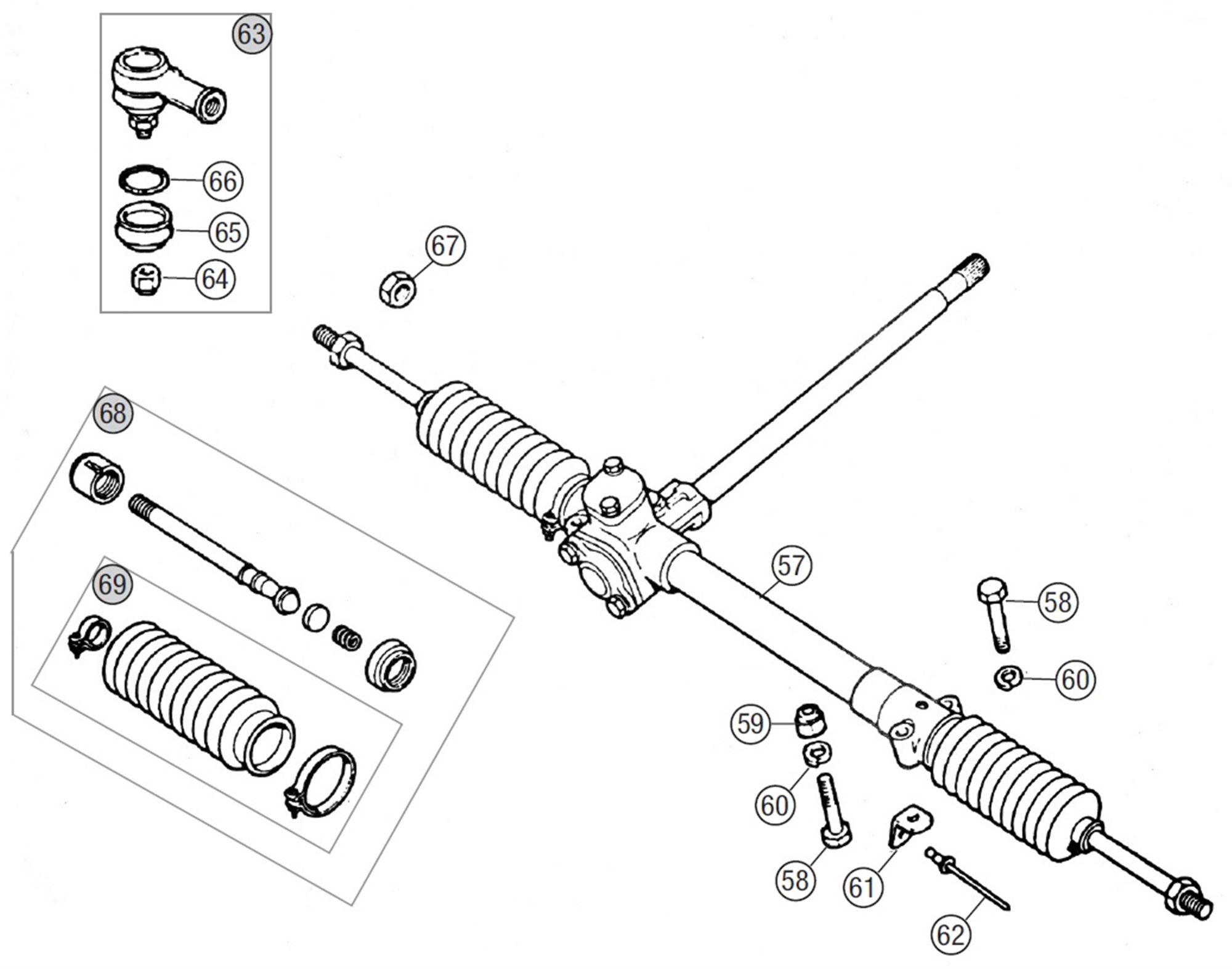 MGB Steering Rack Rimmer Bros