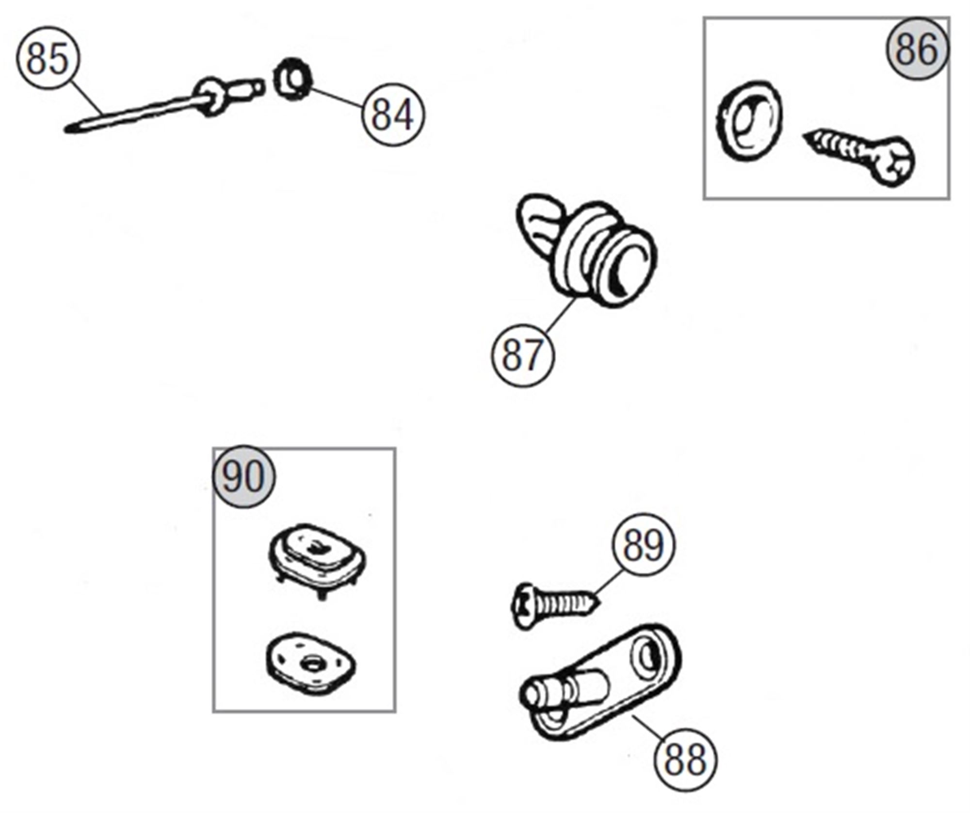 MGB Trim Panel Fixings Roadster & GT Models Rimmer Bros
