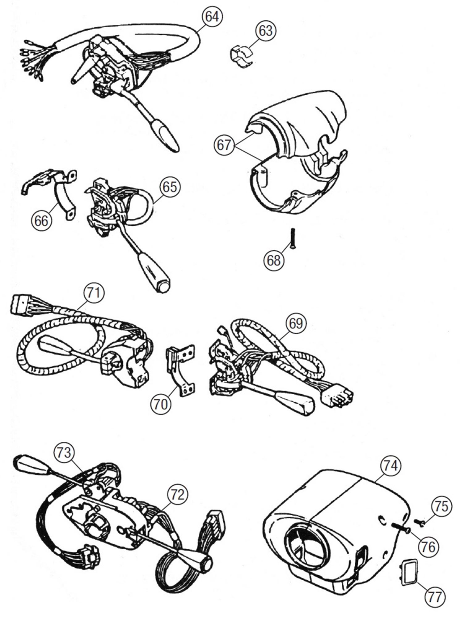MGB Steering Column Switches Rimmer Bros