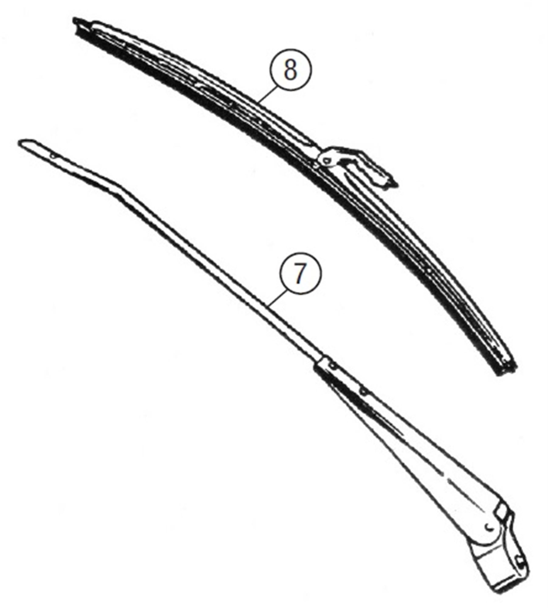 MGB Wiper Arms & Blades Rimmer Bros