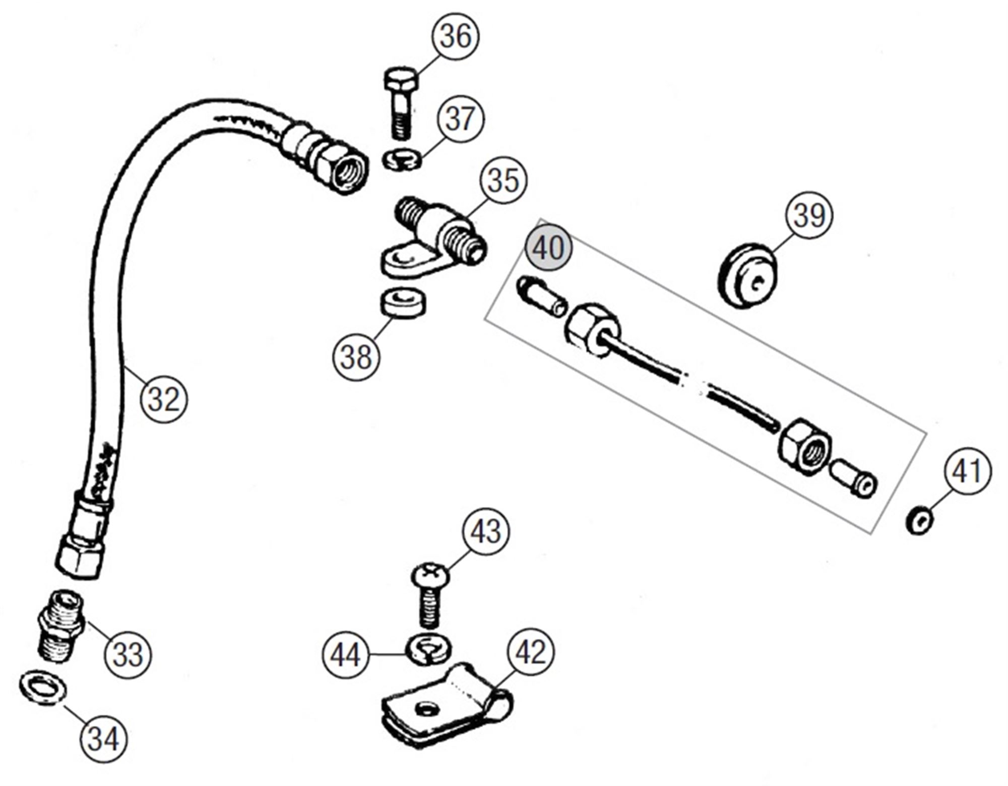 MGB Oil Pressure Pipes & Hoses 4 Cylinder Models Rimmer Bros